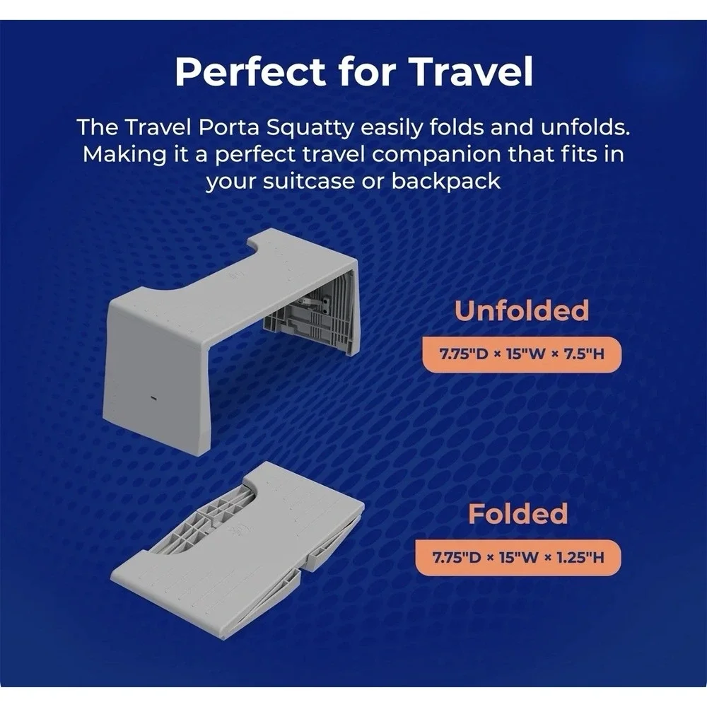 Squatty Potty Porta Travel Foldable Toilet Stool Bathroom 7
